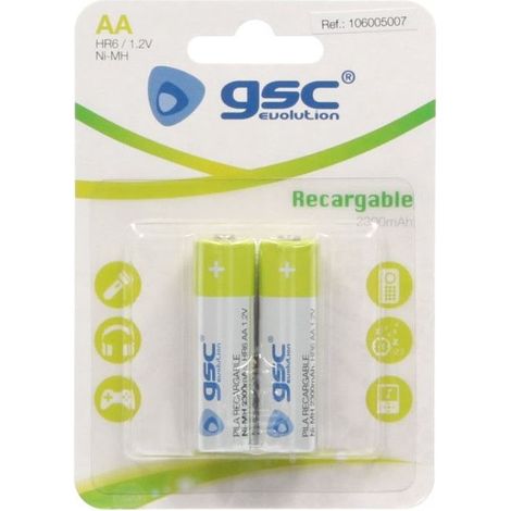 GSC 106005007  Batteria ricaricabile GSC HR6 (AA) 1,2V 2300mAh Blister 2uds