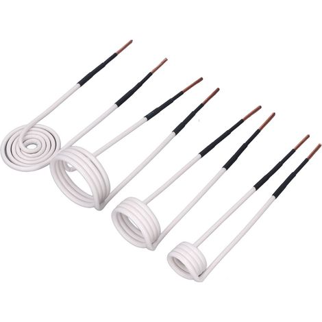 Kit de 4 bobines chauffantes à induction haute fréquence pour chauffage, ventilation et climatisation (CVC), noyau en laiton de 2,5 mm, formes plates et rondes de 20, 30 et 40 mm (1/5)