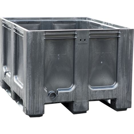 PROVOST - Caisse palette gris foncé 3 semelles - Stockage et tri sélectif
