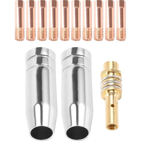 13 pièces de consommables pour torche de soudage 14 kA, porte-buse de 0,9 mm pour torche de soudage 15 kA. (1/5)