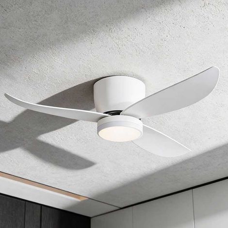 Ventilateur de plafond - Brasseur d'air 6-35W CCT Gradable avec télécommande - Blanc (1/4)