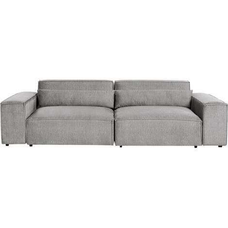 Moderno sofá modular 2 plazas tapizado de tela gris Hellnar (1/5)