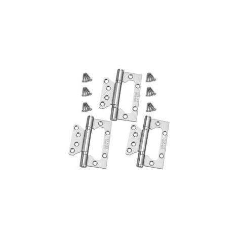 3 pièces charnière de porte robuste 100mm 36mm charnière en acier inoxydable charnière de porte à roulement à billes charnière de porte extérieure pour porte de maison, chambre à coucher (1/4)
