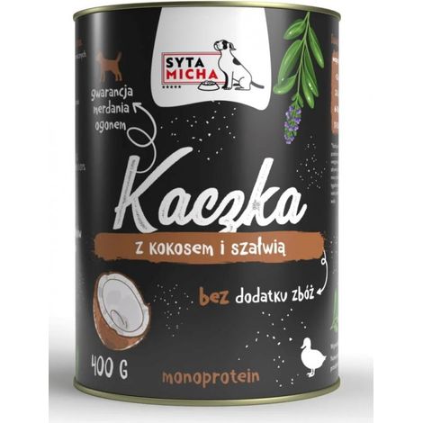 Syta Micha Mono Pâtée pour chien adulte Canard Noix de Coco Sauge 400g