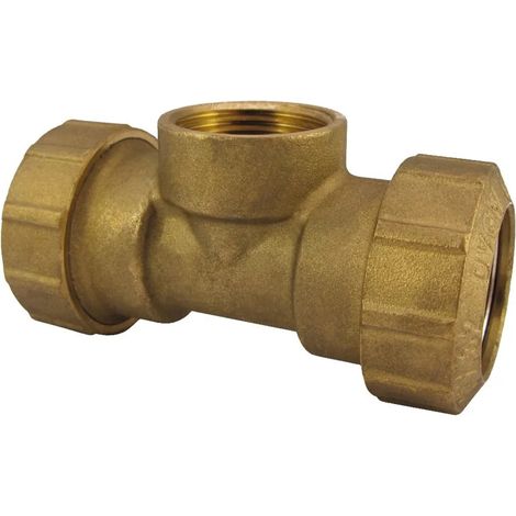 Raccord PE 25mm, Té Laiton, Raccord Eau Potable PE (1/2)