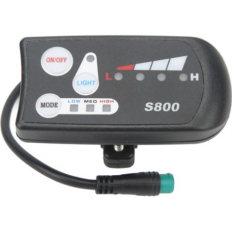 Compteur LED S800 pour vélo électrique/scooter avec connecteur étanche 36V/48V universel (1/5)