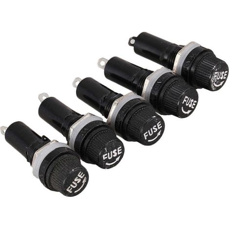 Lot de 5 porte-fusibles de panneau 6 x 30 mm, 125 V CA 15 A (1/5)