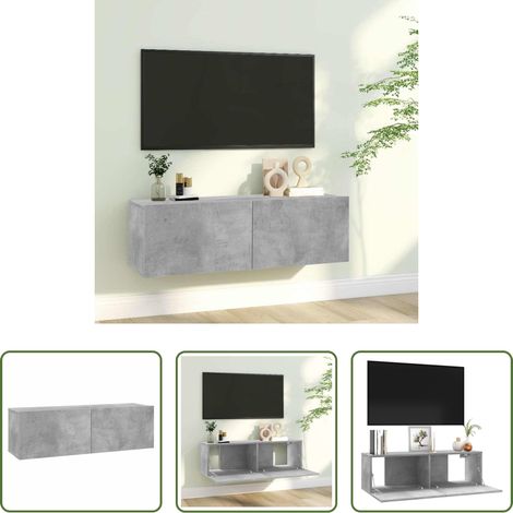 vidaXL Wandhalterung - TV-Schrank Betongrau 100x30x30 cm Holzwerkstoff (1/5)