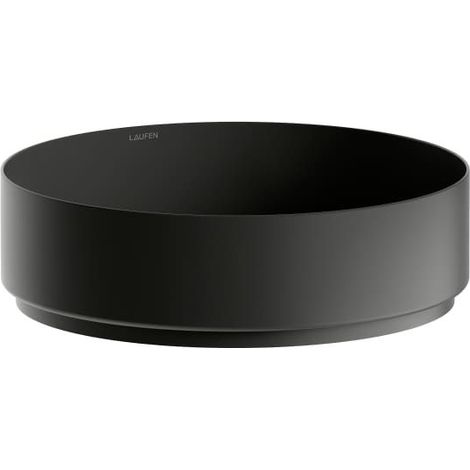 Laufen Waschtisch-Schale Unisono 400x400x116mm, rund, ohne Hahnloch und Überlauf, Schwarz matt (1/3)
