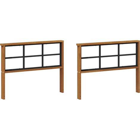 Armlehne 2 stk. Natur 78,5 x 6 x 61 cm Massivholz Akazie vidaXL (1/5)