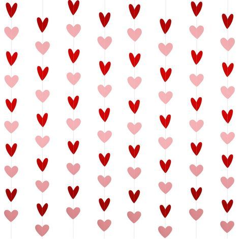 Blumenkranz in Herzform für den Heiligen Valentin (8 Stück) mit Hängekette (1/5)