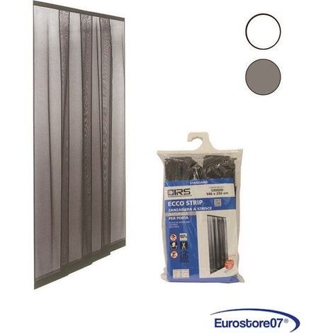 ZANZARIERA A STRISCE ECCO STRIP PER PORTA in poliestere - cm.140x250 nera