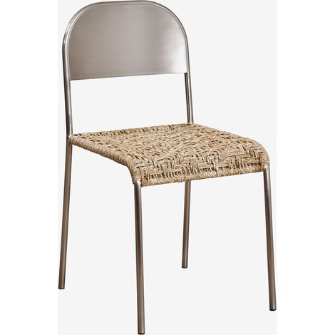 Pack de 2 sillas de comedor en acero inoxidable Narnial SKLUM (1/5)