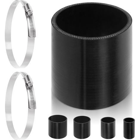 Tubo recto de silicona reforzado de 3 piezas, 76 mm (3 pulgadas) y 4 capas, con abrazadera de manguera de acero inoxidable 304 tipo T de 72-95 mm. Kit de tubos de silicona para admisión de turbo e int (1/5)
