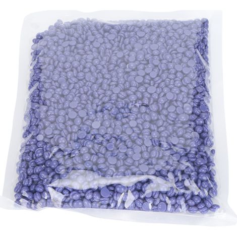 Billes de cire dure violet lavande 500g pour épilation visage, aisselles, jambes - Dépilatoire à usage domestique et professionnel en institut de beauté (1/5)