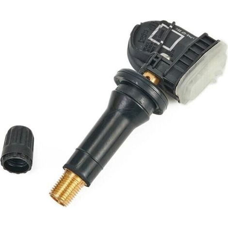 Capteur TPMS pour Ford (EV6T-1A180-DC) - Ensemble de 4 avec valves en métal, noir, 433 MHz, compatible Focus/Fiesta/Escape/B-Max/C-Max