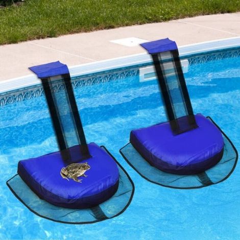 2 Pieces Pet Escape Ramps, Floating Pool Animal Rescue Inflatable Frog Rescue Ladder for All Small Animals Entering Pool (1/5)