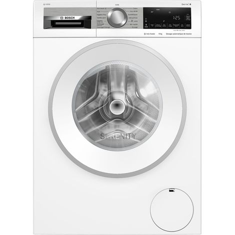 Bosch – Lave-linge hublot 9 kg – Classe A – Vitesse d'essorage 1400 tr/min – Niveau sonore 71 dB – Iron Assist et i-DOS pour un lavage optimal