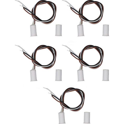 Lot de 5 interrupteurs magnétiques encastrés DC100V 10W NO NC pour portes et fenêtres, compatibles avec les systèmes d'alarme et d'accès. (1/4)