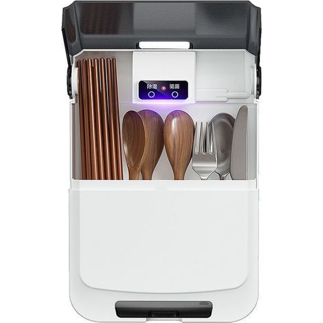 Porte-baguettes mural noir anti-poussière, égouttoir multifonction, sans perçage, boîte de rangement pour couverts, séchage à l'air libre, cuisine (1/5)