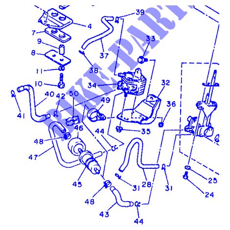 Yamaha 1HX-24312-00 – Durite „2“ Ausgleichsbehälter – XJN/XJS 600 1992–95