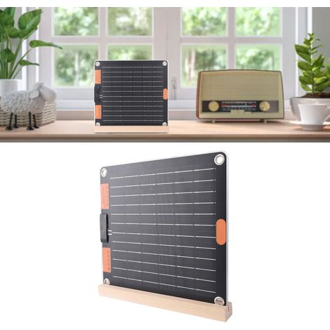 20-W-monokristallines Silizium-Doppelsolarpanel mit Typ-C-Anschluss für Handy, Tablet und Camping (1/5)