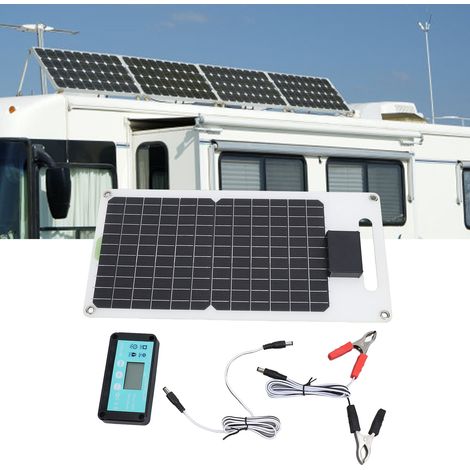 Chargeur Voiture 50W Double USB Régulateur Tension Contrôleur 100A Affichage État Batterie 12V/24V (1/5)
