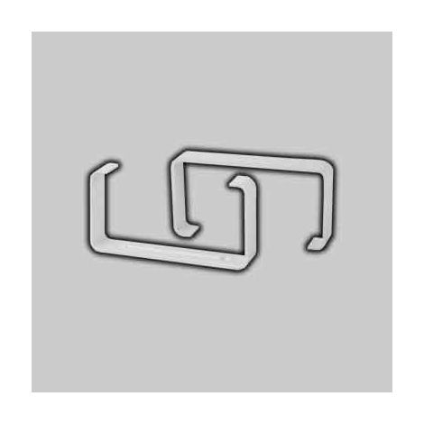 KIT STAFFE FERMATUBO PER TUBO RETTANGOLARE 110x55 mm - Confezione 2 pezzi