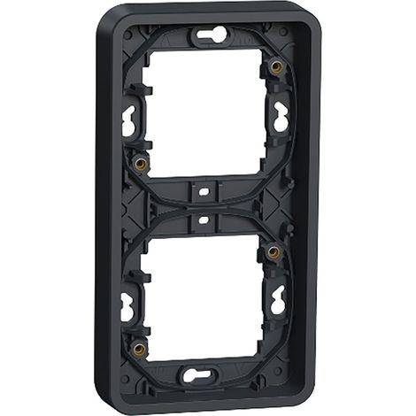 CADRE ENCASTRÉ MUREVA STYL SCHNEIDER 2 POSTES - VERTICAL - GRIS MUR34151 (1/7)