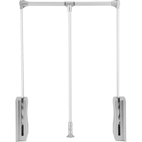 Rail de suspension pour vêtements de garde-robe, largeur réglable, levage/extraction, retour doux, gain de place (1/4)