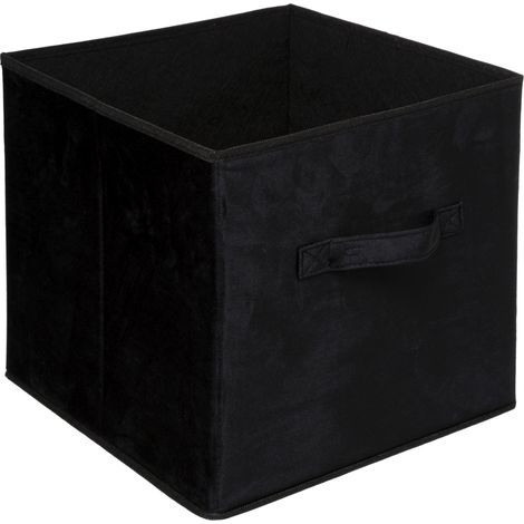 Cestino in velluto mix n modul 31x31cm nero - 5five