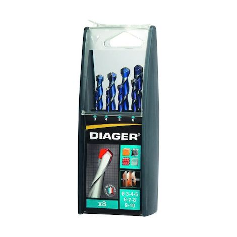Foret A Queue Cylindrique Multi-Materiaux Coffret 8 Diager (1/5)