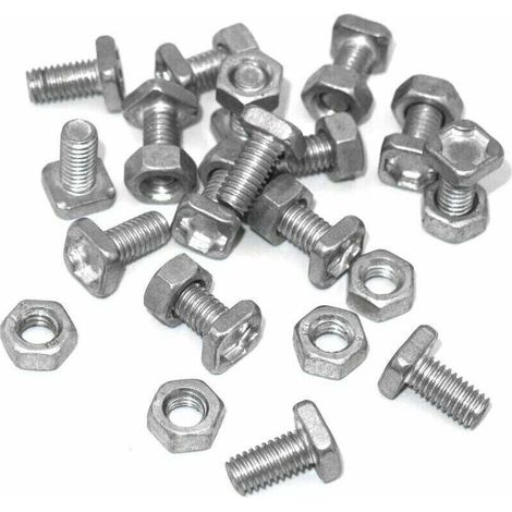 Set di 50 dadi e bulloni in acciaio zincato per serre da giardino – kit completo con filettature metriche da M4 a M8