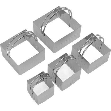 Set mit 5 Ausstechformen mit Edelstahlgriffen zum Backen von Keksen im Alentiner Stil. (1/5)