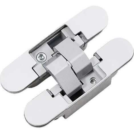 Cerniere per porte invisibili migliorate, Set da 2 Cerniere Invisibili per Porte Pesanti (Carico 40 kg, Apertura 180º) (1/4)