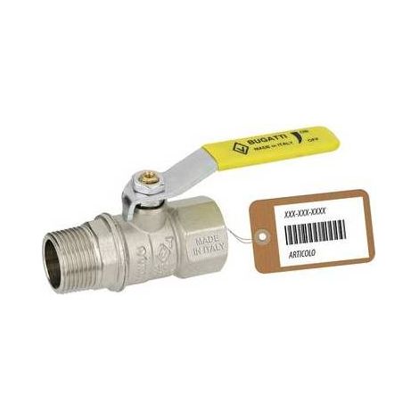 VALVOLA A SFERA GAS MF LEVA LUNGA MOD. DAKOTA F-BRICO Misura: 3/4"  DN 15