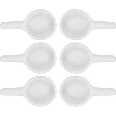 Lot de 6 porte-bougies blancs en céramique, forme cuillère, déco maison, brûleur d'encens et aromathérapie (1/5)