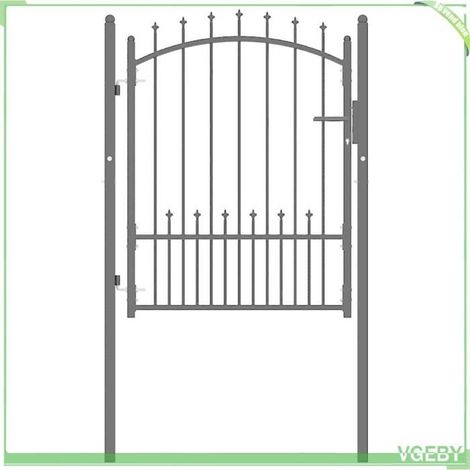 Portillon battant - FAF7291712405419 - Noir - Acier peint par poudre - 100 x 125 cm (1/5)