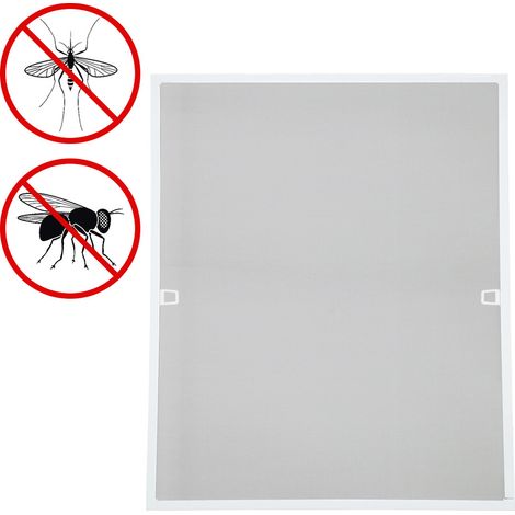 SWANEW Zanzariera in alluminio per finestre zanzariera in garza protezione UV zanzariera impermeabile telaio 80x100CM Bianco (1/5)