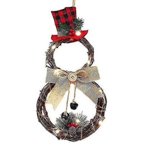 Weihnachtskranz-Dekoration, beleuchteter Weihnachtskranz, Weihnachtsdekoration, Weihnachtsgeschenke (1/5)