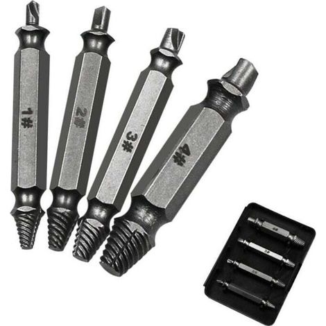 AMXCNOY Set zum Ausdrehen beschädigter Schrauben, Doppelscheiben, Handwerkzeugset zum einfachen Entfernen (1/4)