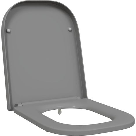 Siège de toilette Gris 47,5 x 35 x 3,6 cm Duroplast (1/5)
