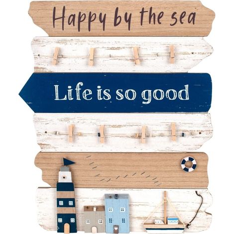 Signes Grimalt Mur de la plaque en bois en bois Signes de l'Avent mural Plaques de bois multicolore 2x39x48cm 25655 (1/3)