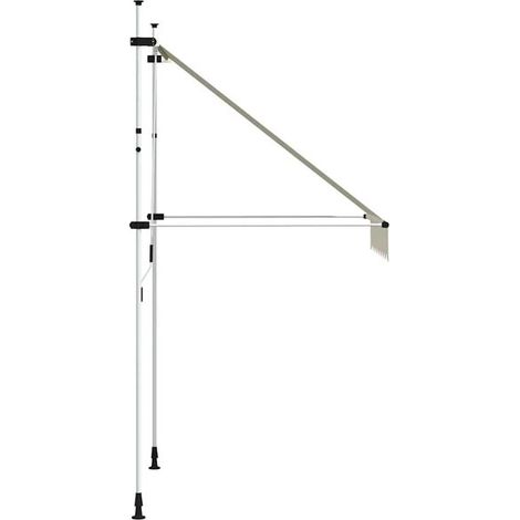 Auvent rétractable manuel crème 150 cm – Protection solaire élégante pour terrasse et jardin, extérieur anti-UV (1/5)