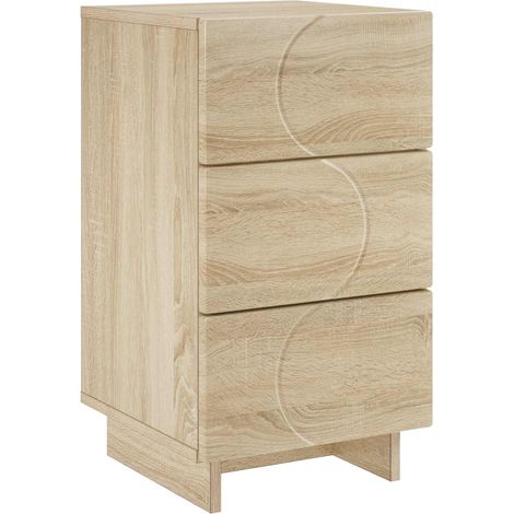 Bedside Cabinet Sonoma Oak 33.5 x 34.5 x 60 cm Engineered Wood vidaXL
