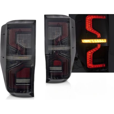 Paire de feux arriere Ford Ranger de 2011 a 2018 Led Fume + Dynamic + Welcome (1/5)