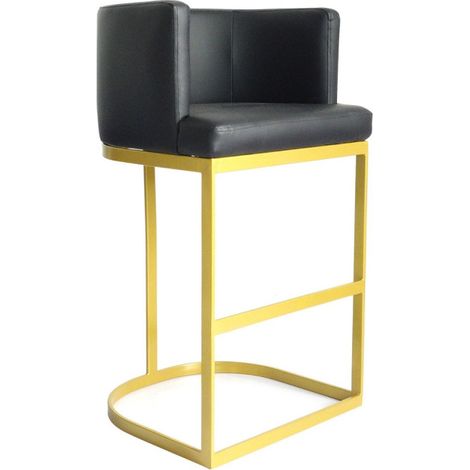 Chaise de Bar Design "Noemy" 100cm Noir (1/5)