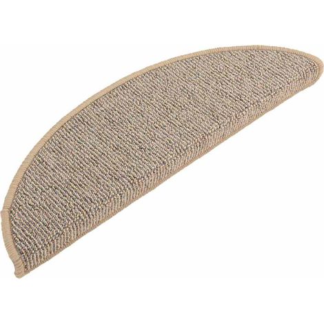 Tappetini per scale 15 pz 56x17x3 cm Marrone Semicircolari vidaXL (1/5)