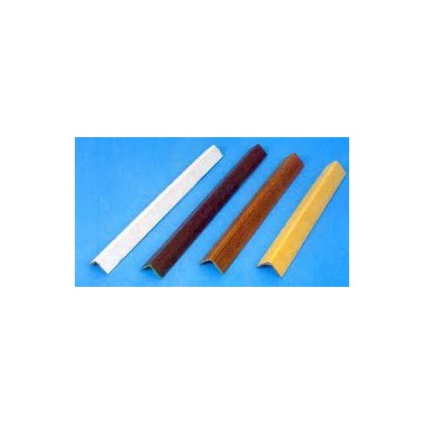 FPLUS esquinero adhesivo nogal 2.40 mts. , Esquineros autoadhesivos de pvc de 27x27 mm.