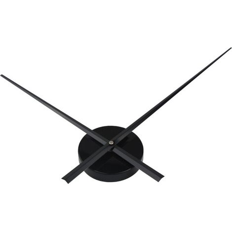 Lancette per orologio da parete 3D in metallo nero – Grande modello Art Déco per orologio al quarzo, kit completo (lancette delle ore e dei minuti)